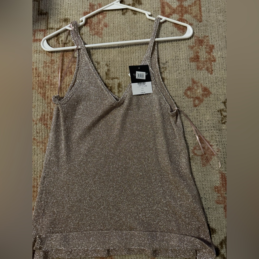 NWT TOP SHOP SHINY TOP